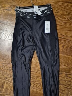 Reebok Black Women's Compression Joggers with Logo Waistband